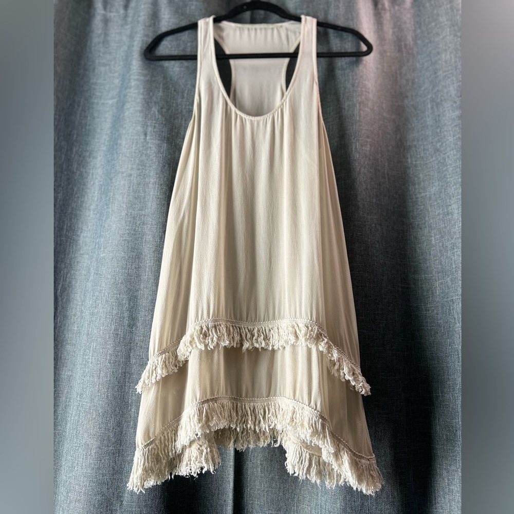 Vintage long fringed top twelfth street by Cynthia Vincent